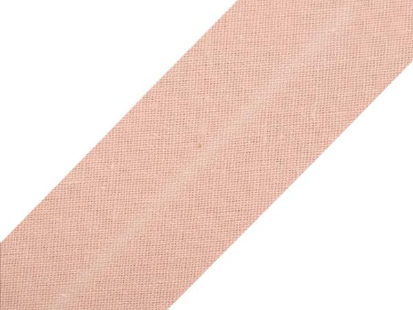 Schrägband Baumwolle Breite 20 mm gefalzt -  Puder